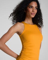 SPANXsmooth® Jersey High Neck Ruched Midi Dress | Marigold