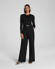 SPANXsmooth® Jersey Crewneck Long Sleeve Top | Classic Black