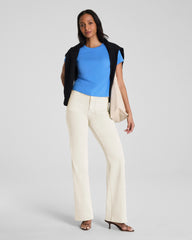 karla welch for SPANX® Cropped 70s Tee | French Blue