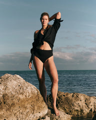 SPANXshape® Swim Ultra Hi-Rise Bikini Bottom | Very Black