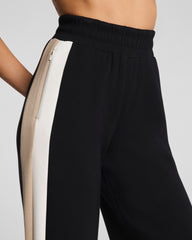 SPANX AirEssentials® Colorblock Track Pant | Very Black Stripe
