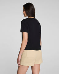 SPANX® Lightweight Cotton Crewneck Tee | Classic Black