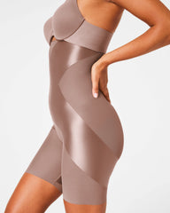 SPANXshape® Satin-X™ High-Waisted Mid-Thigh Short | Cafe Au Lait