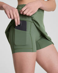 SPANXshape® BoostUp Pleated Skort, 14" | Eucalyptus