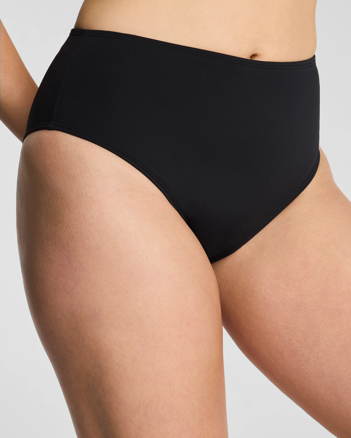 SPANXshape® Swim Hi-Rise Bikini Bottom | Very Black