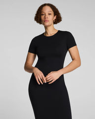 SPANXsmooth® Jersey Crewneck Short Sleeve Midi Dress | Classic Black
