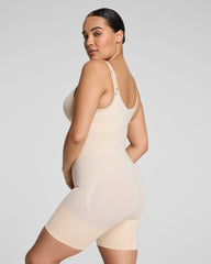 SPANXsculpt® GoFigure Open-Bust Mid-Thigh Bodysuit | Toasted Coconut