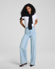 karla welch for SPANX® Cropped 70s Tee | Classic White