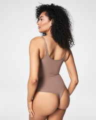 SPANXsculpt® Seamless Power Thong Bodysuit | Cafe Au Lait