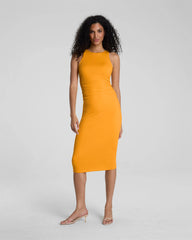 SPANXsmooth® Jersey High Neck Ruched Midi Dress