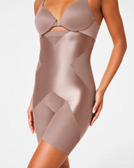 SPANXshape® Satin-X™ High-Waisted Mid-Thigh Short | Cafe Au Lait