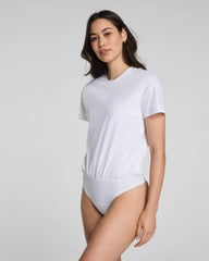 SPANX® Lightweight Cotton Crewneck Short Sleeve Bodysuit