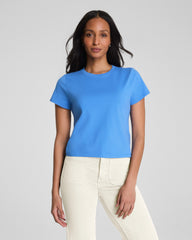 karla welch for SPANX® Cropped 70s Tee | French Blue