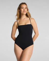 SPANXshape® Swim Bandeau One Piece | Very Black
