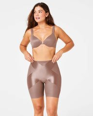SPANXshape® Satin-X™ Mid-Thigh Short | Cafe Au Lait