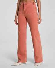 SPANXshape® Authentic 360 Easy Flare Jeans with Patch Pockets | Clay