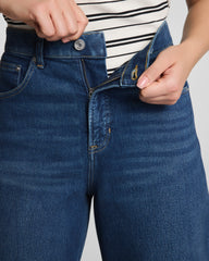 SPANXshape® Authentic 360 Cuffed Horseshoe Jeans | Adriatic Blue