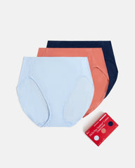 SPANXsmooth® Fit-To-You Supima® Cotton Brief 3-Pack | Summit/Clay/Timeless Navy