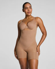 SPANXsculpt® GoFigure Open-Bust Mid-Thigh Bodysuit | Cinnamon