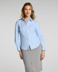 SPANX® Poplin No-Gape Tailored Button-Down | Peak/Classic White
