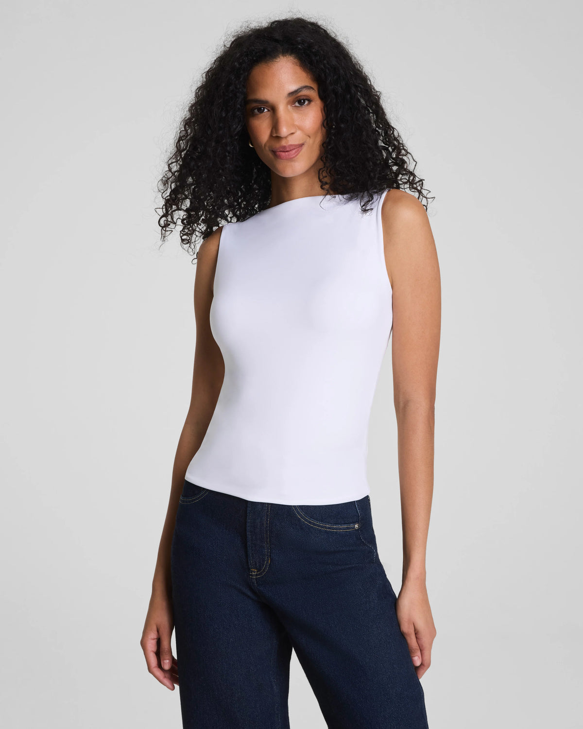 SPANXsmooth® Jersey High Neck Tank | Classic White