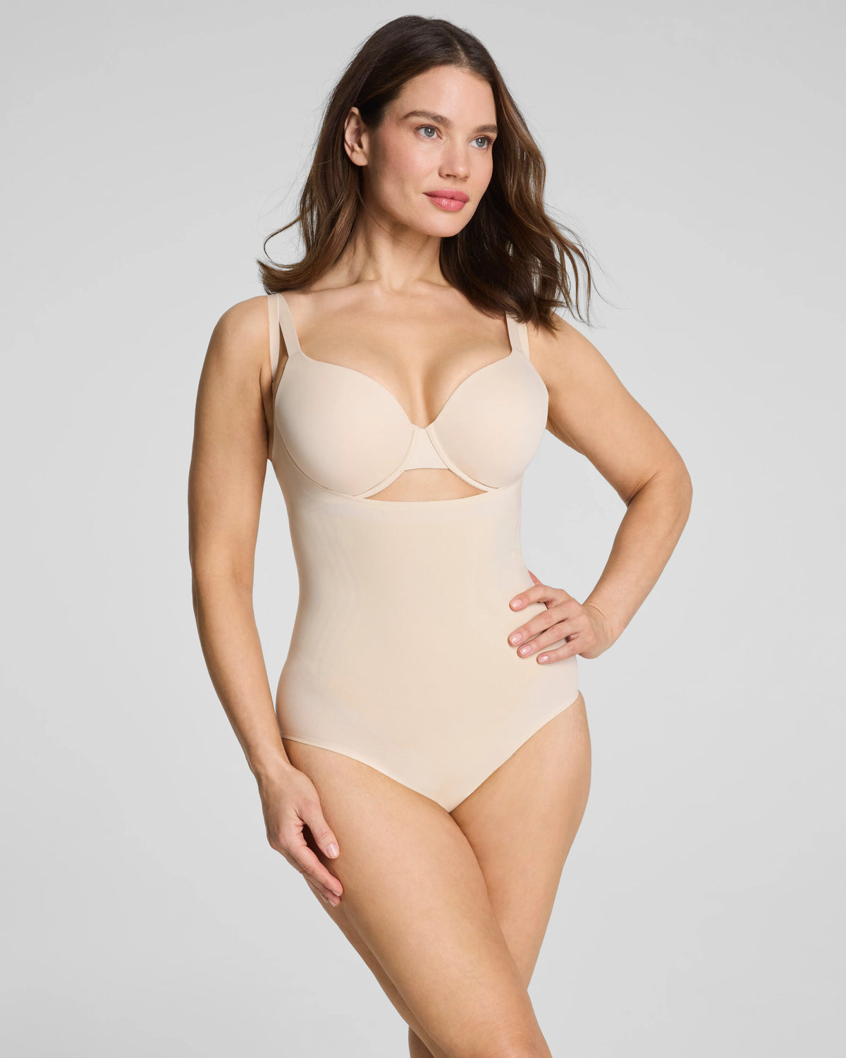 SPANXsculpt® GoFigure Open-Bust Bodysuit | Toasted Coconut