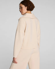 SPANX AirEssentials® French Rib Half Zip | Toasted Coconut