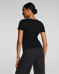 SPANXsmooth® Jersey V-Neck Tee | Classic Black
