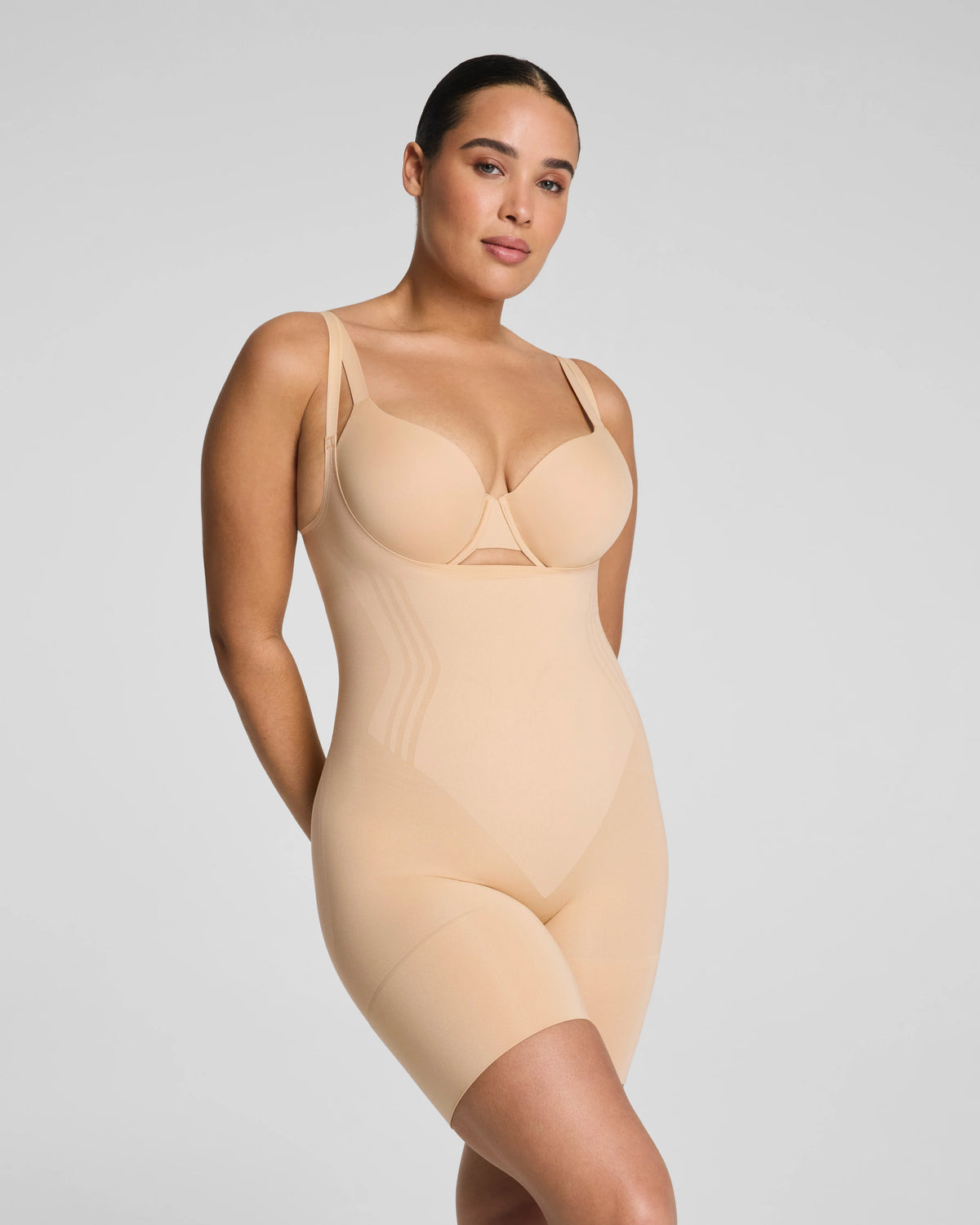SPANXsculpt® GoFigure Open-Bust Mid-Thigh Bodysuit