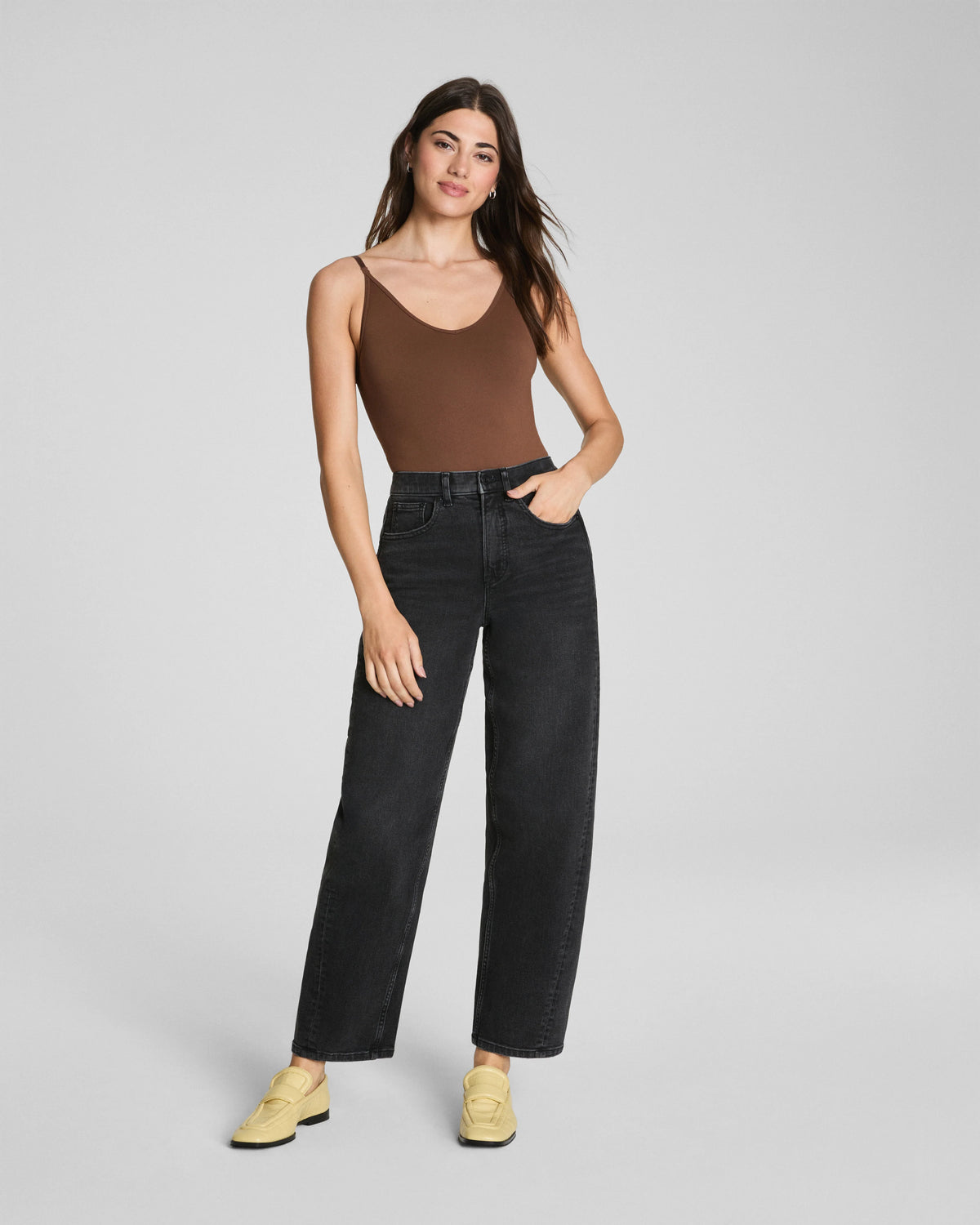 SPANXshape® Authentic 360 Barrel Leg Jeans | Carbon
