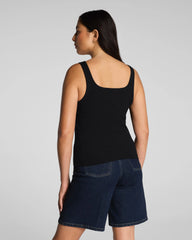 SPANX® Ribbed Knit Scoop Neck Tank | Classic Black