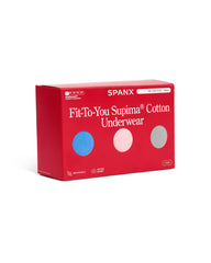 SPANXsmooth® Fit-To-You Supima® Cotton Thong 3-Pack Box | Aster/Rosebud/Basalt