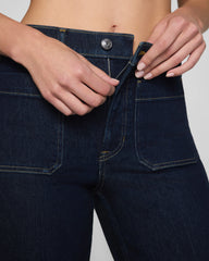 SPANXshape® Authentic 360 Mid-Rise Easy Flare Jeans with Patch Pockets | Marina