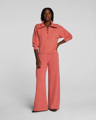 SPANX AirEssentials® French Rib Half Zip | Clay