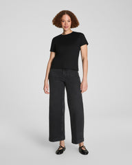 SPANXshape® Authentic 360 Cropped Wide Leg Jeans with Patch Pockets | Carbon