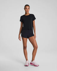 SPANX® BoostUp Crewneck Tee with StayCool Tech | Very Black