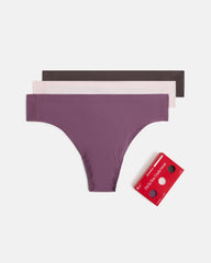 SPANXsmooth® Fit-To-You Thong 3-Pack Box | Prune/Rosebud/Dark Cacao