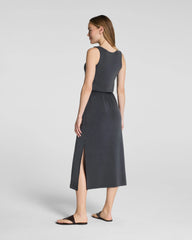 SPANX AirEssentials® Sandwashed Drawstring Maxi Tank Dress | Graphite