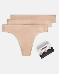 SPANXsmooth® Fit-To-You Supima® Cotton Thong 3-Pack | Toasted Oatmeal