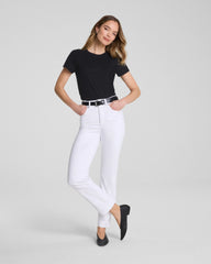 karla welch for SPANX® Cropped 70s Tee | Classic Black
