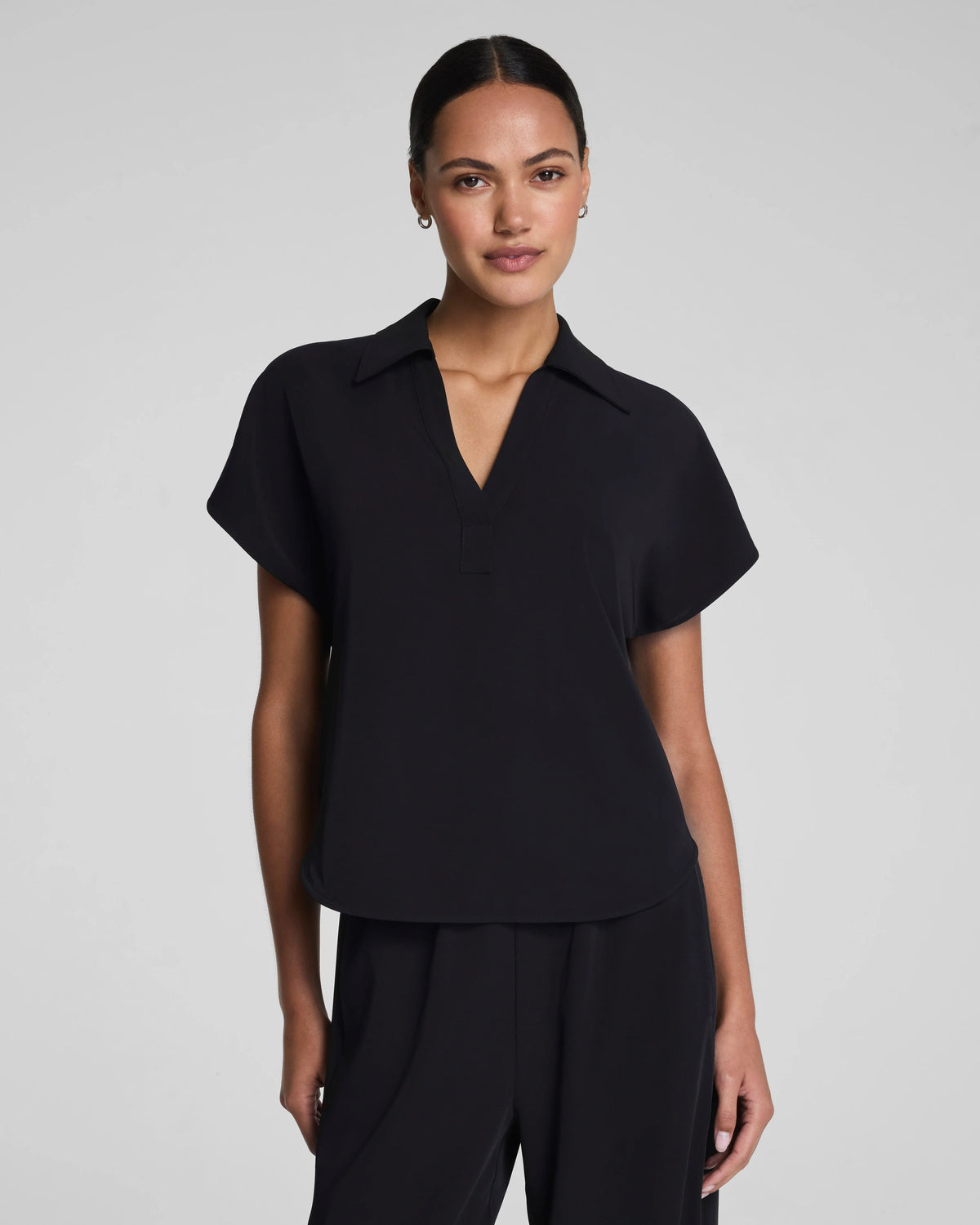 SPANX® CarryOn Collared Tee | Classic Black