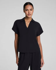 SPANX® CarryOn Collared Tee | Classic Black