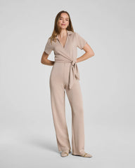 SPANX AirEssentials® Collared Tie-Waist Jumpsuit | Dune