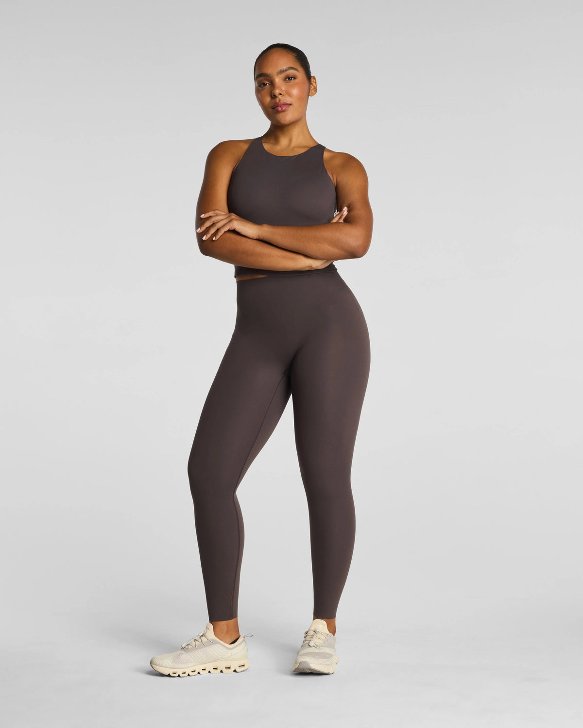 SPANXshape® BodyLine Full-Length Leggings with Mid-Tummy Compression | Dark Cacao