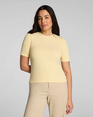 SPANX® Ribbed Knit Crewneck Tee | Sunbeam