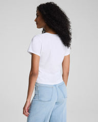 karla welch for SPANX® Cropped 70s Tee | Classic White