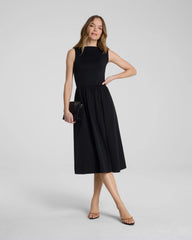 SPANXsmooth® Jersey High Neck Midi Dress | Classic Black