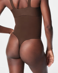 SPANXsculpt® Seamless Power High-Waisted Thong | Chestnut Brown