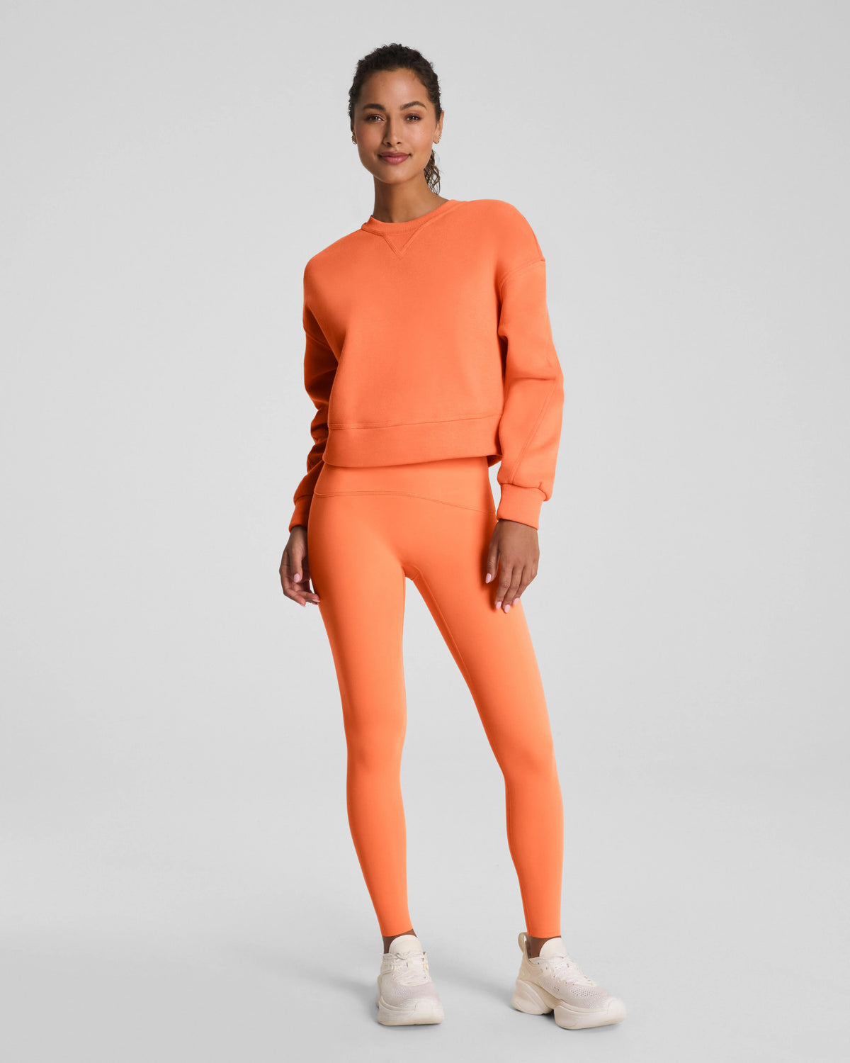 SPANX® BoostUp Cotton Fleece Crewneck | Persimmon