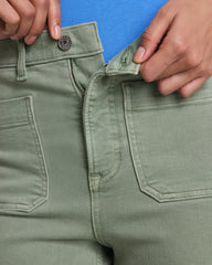 SPANXshape® Authentic 360 Easy Flare Jeans with Patch Pockets | Sage Brush
